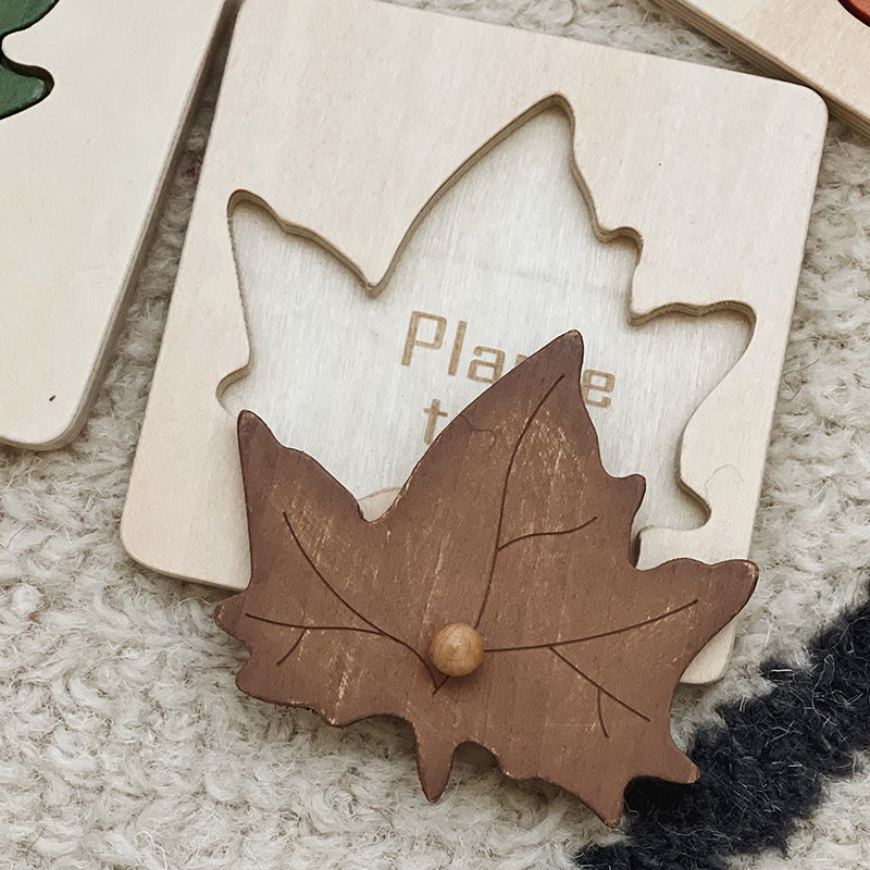 Children's early childhood leaf jigsaw puzzle