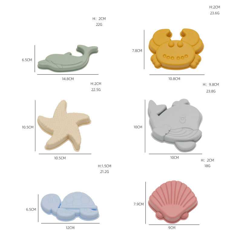 Silicone beach toy animal model