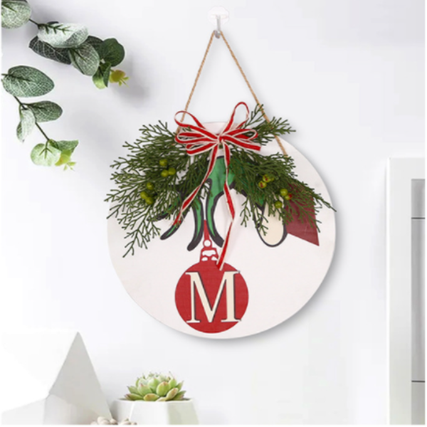 Christmas Luminous Wooden Letter Doorplate