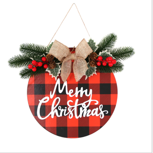 Christmas Luminous Wooden Letter Doorplate