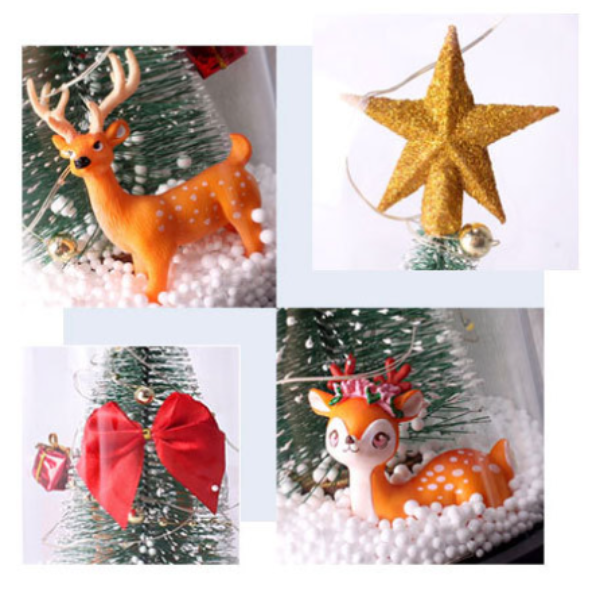 Pine window decoration LED lamp glass cover ornaments