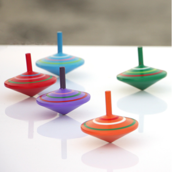 Wooden colorful finger spinning top 24.99/10piece