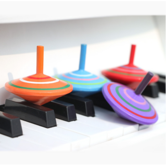 Wooden colorful finger spinning top 24.99/10piece