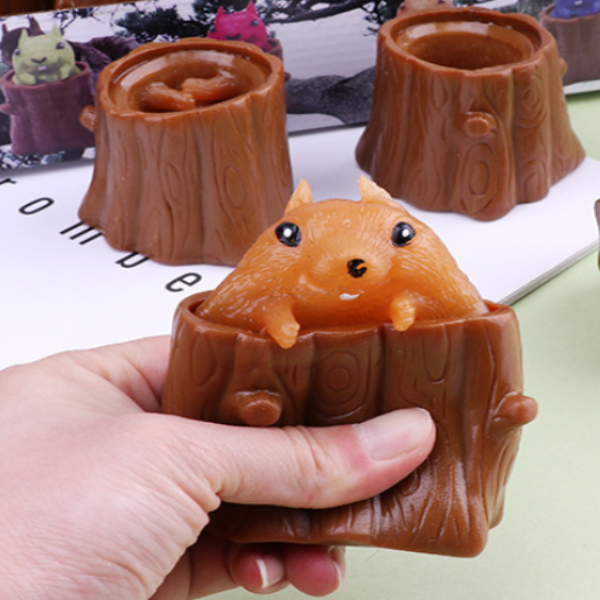 Evil squirrel stress relief toy