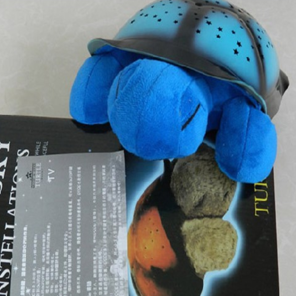 Plush turtle starry sky projection lamp
