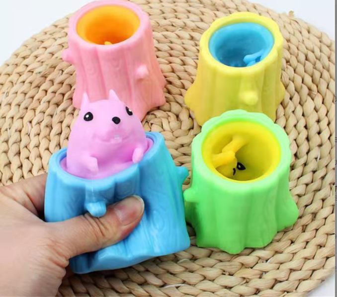 Evil squirrel stress relief toy
