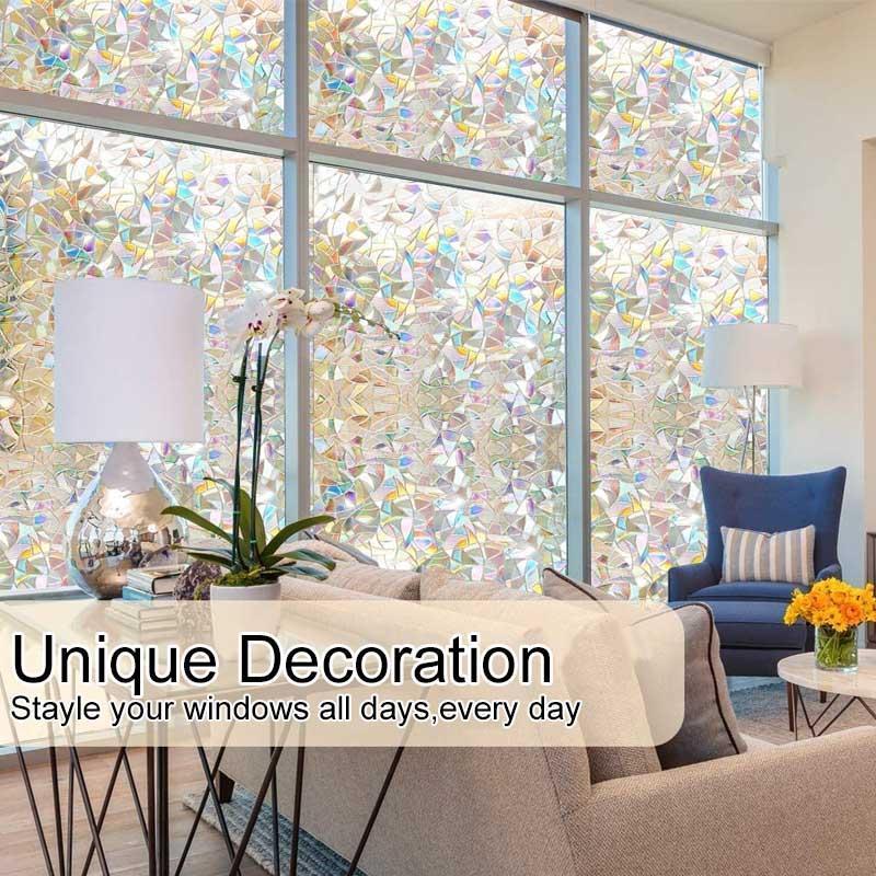 3D Rainbow Window Film,PVC refraction & No glue