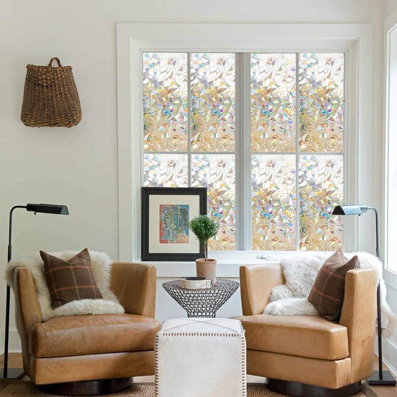 3D Rainbow Window Film,PVC refraction & No glue