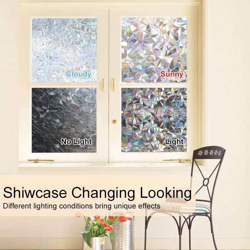 3D Rainbow Window Film,PVC refraction & No glue