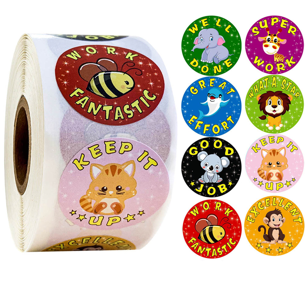 "well done" reward sticker