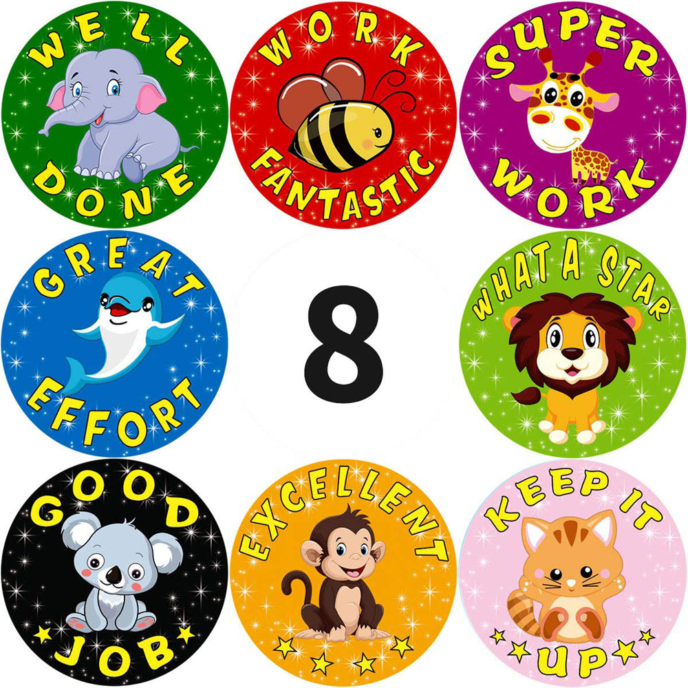 "well done" reward sticker
