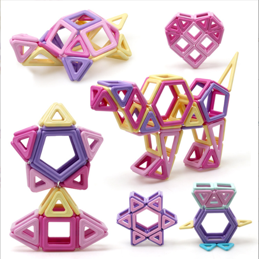 Magnetic chip building block set children's education
