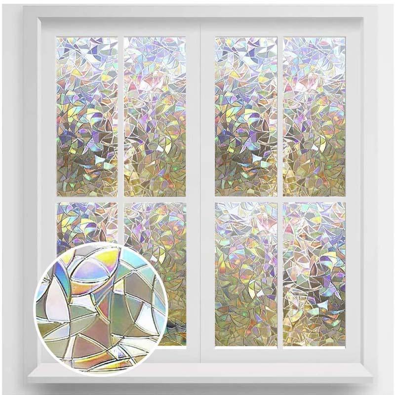 3D Rainbow Window Film,PVC refraction & No glue