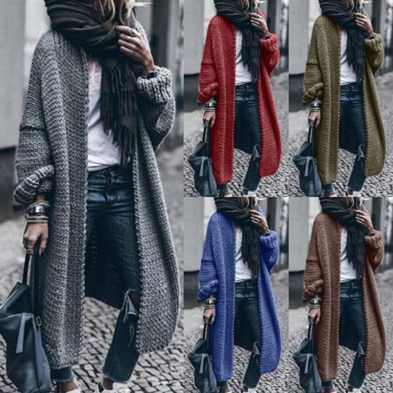 Knitted cardigan sweater coat