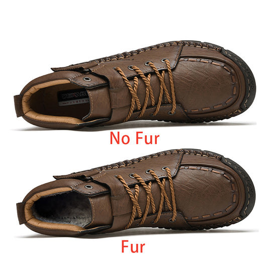 Soft leather office boots