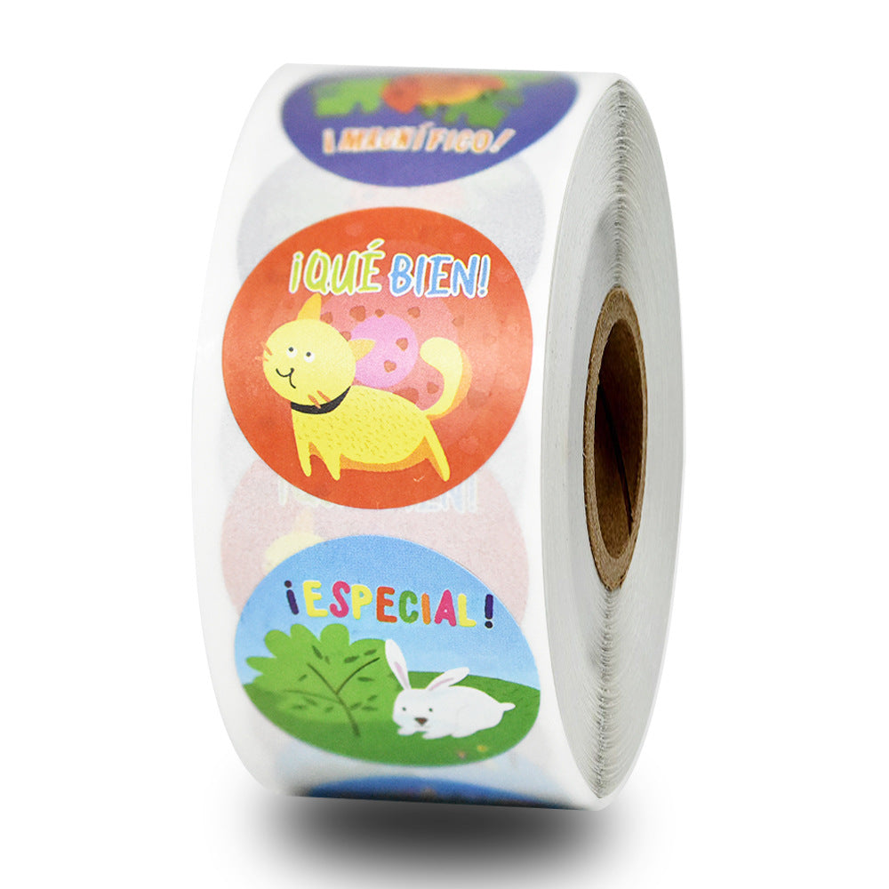 "well done" reward sticker