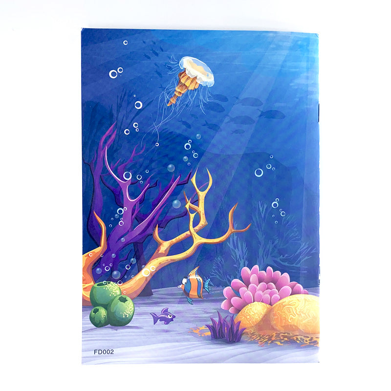 Cartoon sticker collection book sea ocean fish