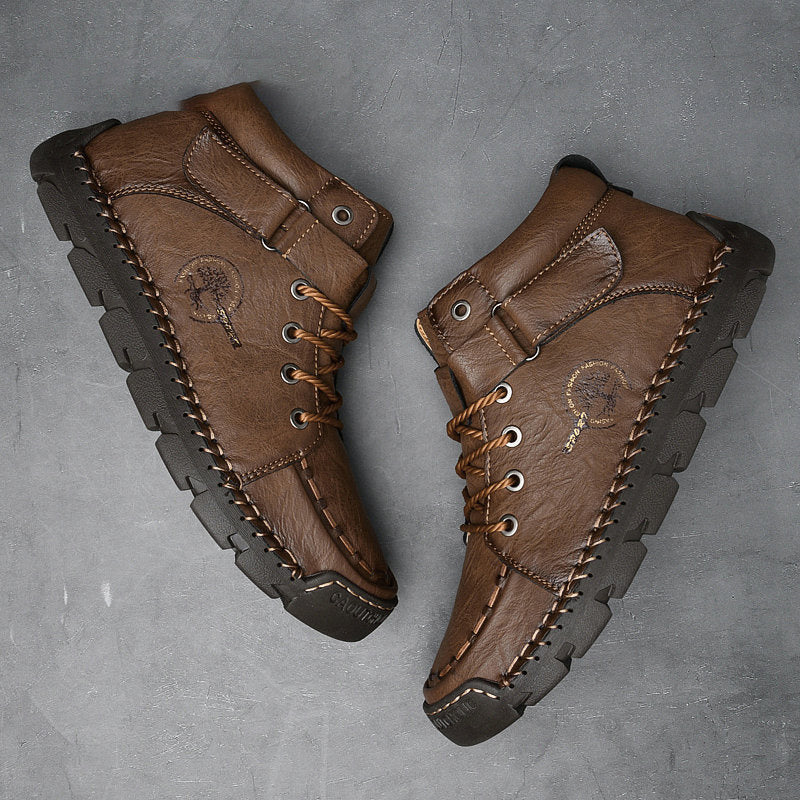Soft leather office boots