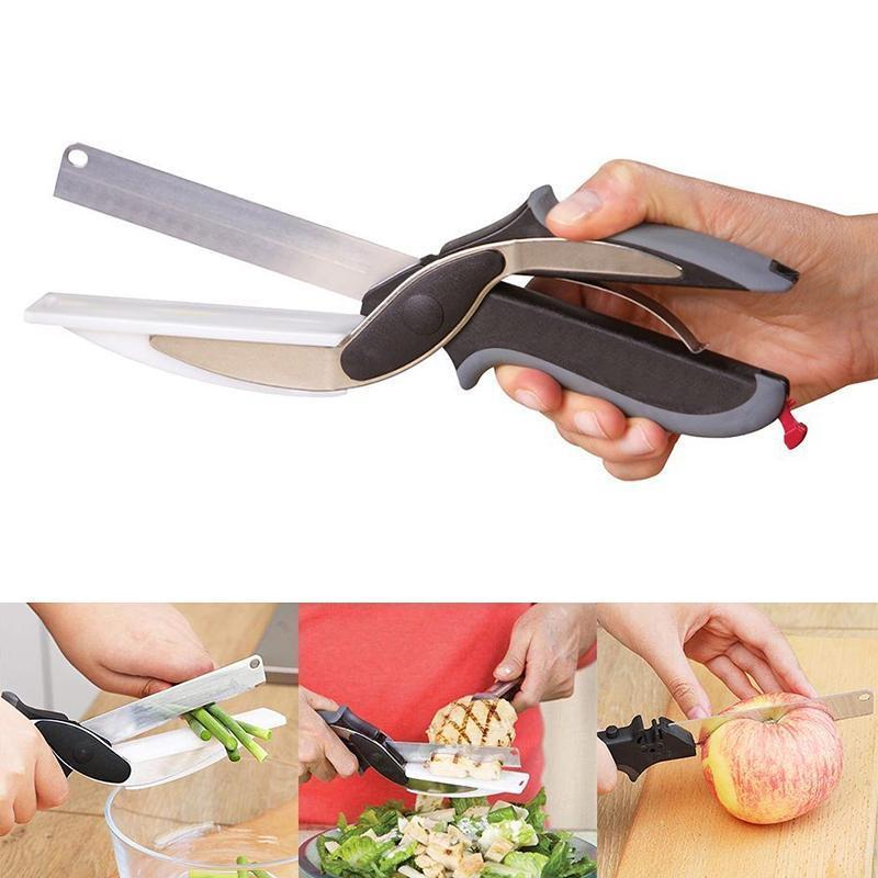 Multifunctional Scissors Food Vegetable Scissor 2 in 1