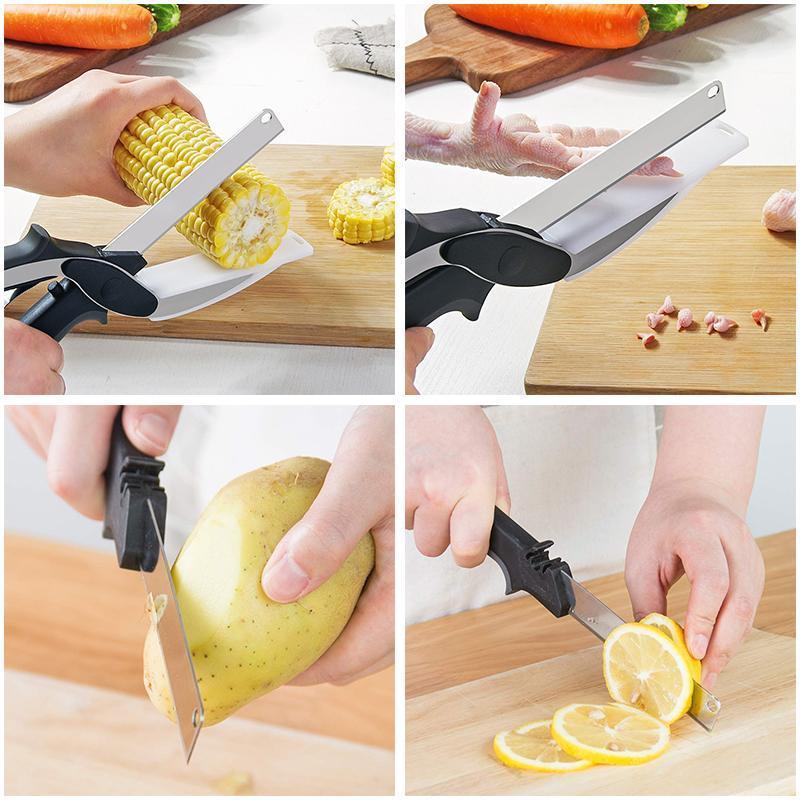 Multifunctional Scissors Food Vegetable Scissor 2 in 1