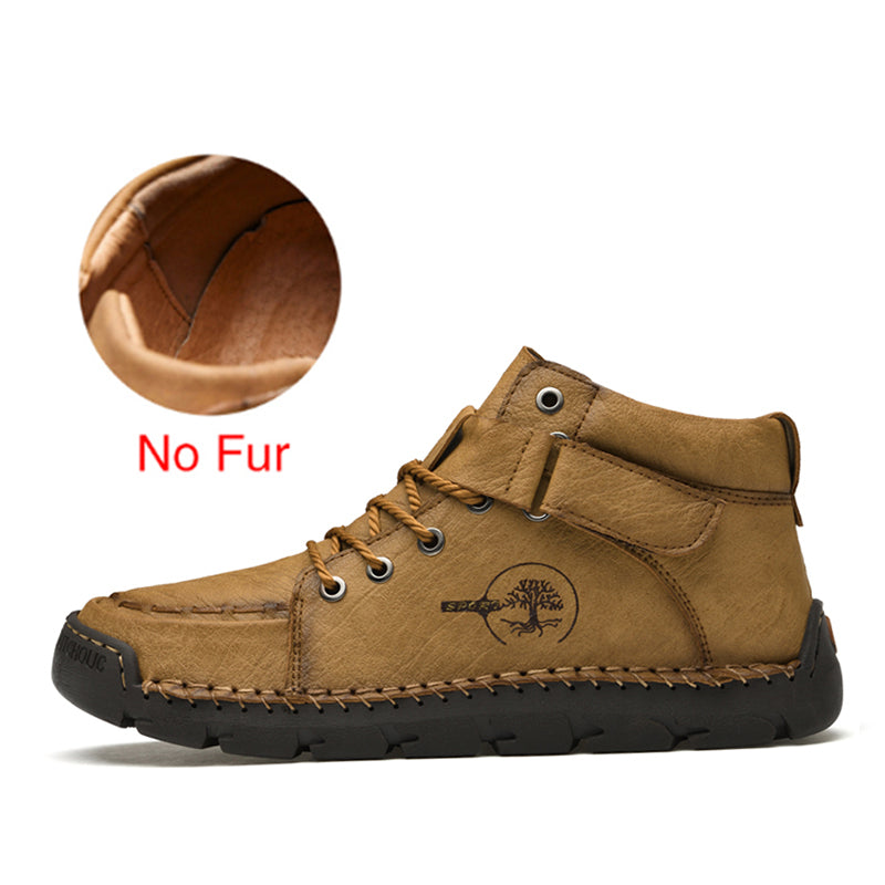 Soft leather office boots