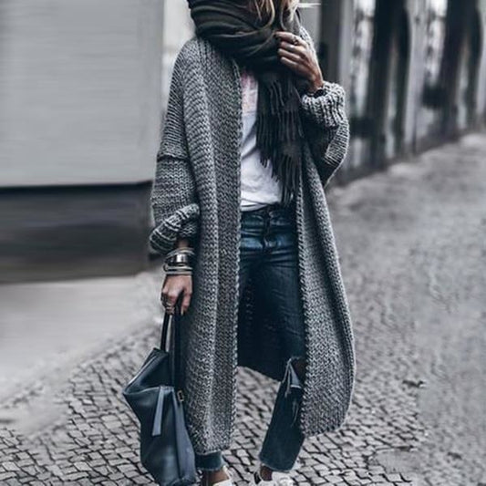 Knitted cardigan sweater coat