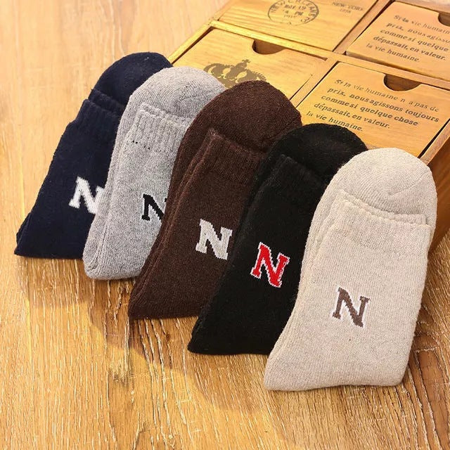 5 pairs of winter men's thickened thermal socks