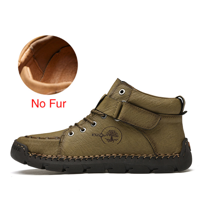 Soft leather office boots
