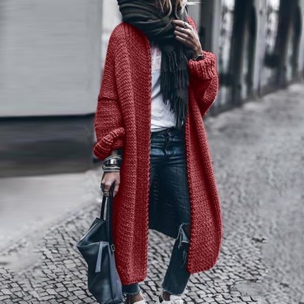 Knitted cardigan sweater coat