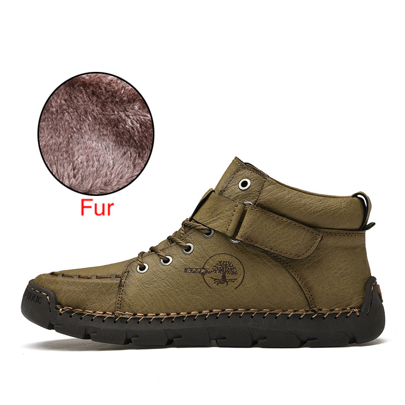 Soft leather office boots