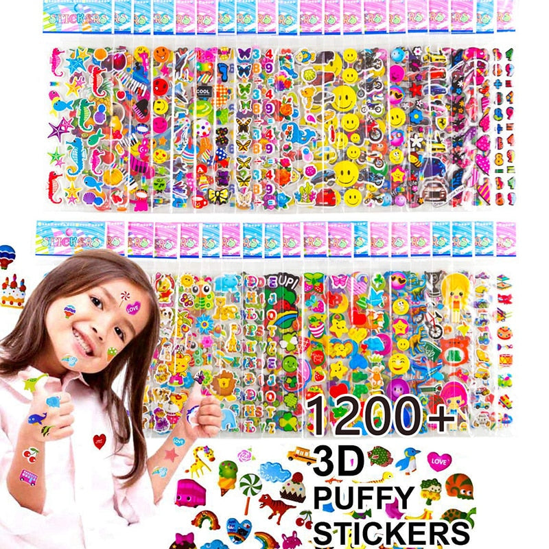 Children's sticker 3D fluffy bulk sticker cartoon