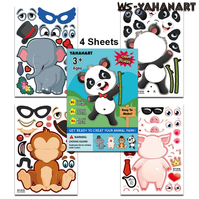 Children's craft sticker puzzle sticker