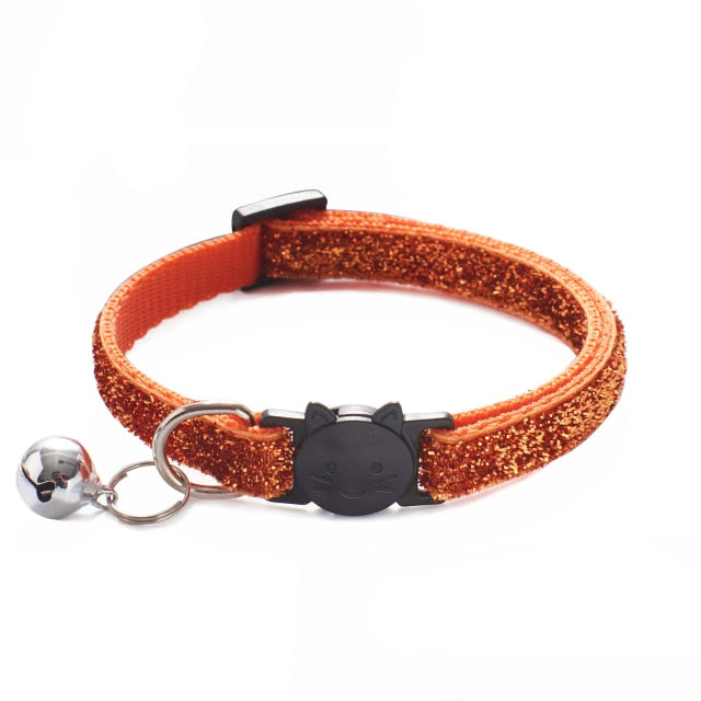 Sparkling Pet Cat Collar With Bell Breakaway Fashion