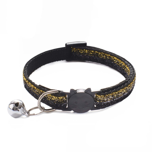 Sparkling Pet Cat Collar With Bell Breakaway Fashion