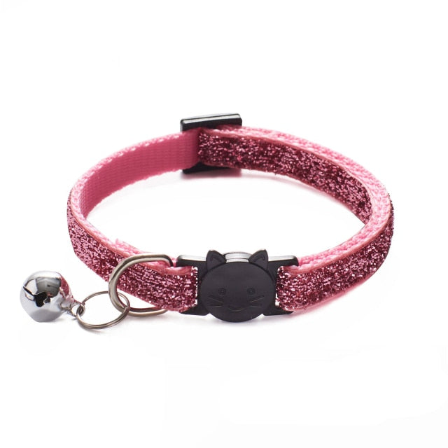 Sparkling Pet Cat Collar With Bell Breakaway Fashion