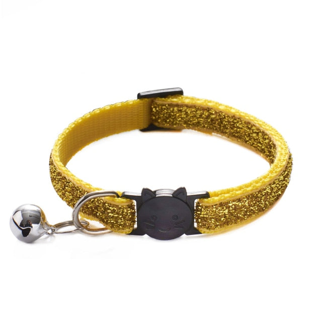 Sparkling Pet Cat Collar With Bell Breakaway Fashion