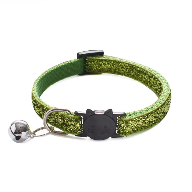 Sparkling Pet Cat Collar With Bell Breakaway Fashion