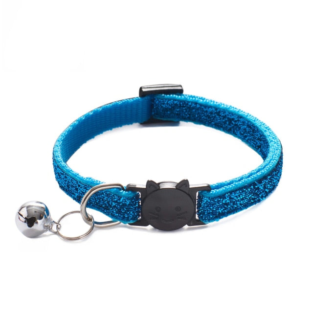 Sparkling Pet Cat Collar With Bell Breakaway Fashion