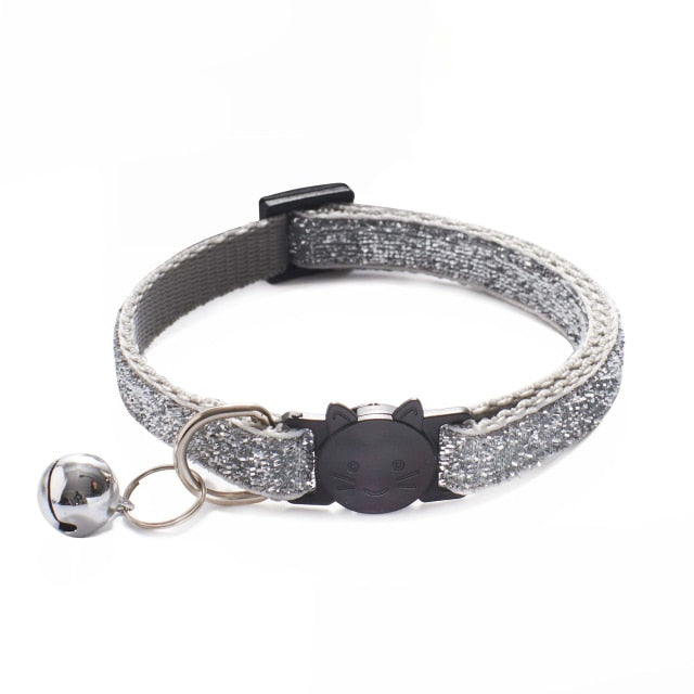 Sparkling Pet Cat Collar With Bell Breakaway Fashion
