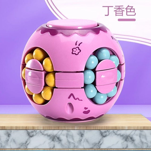 Cube fingertip decompression rotating ball toy