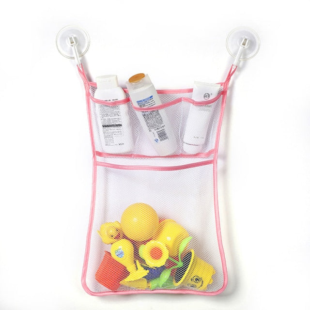 Multifunctional baby bathroom mesh bag