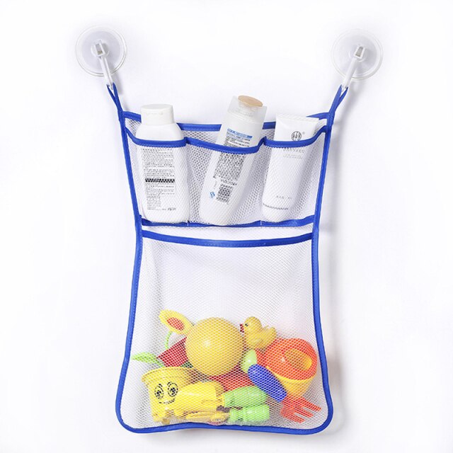 Multifunctional baby bathroom mesh bag