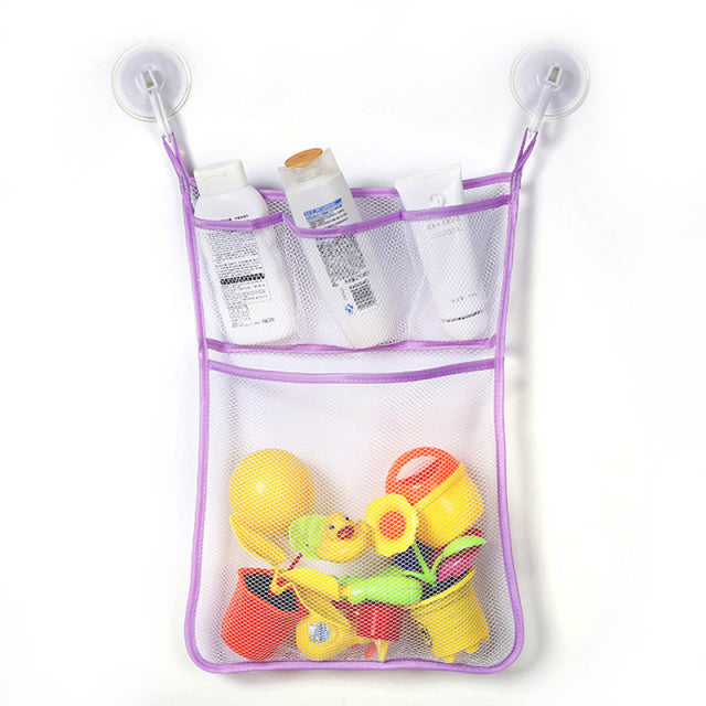 Multifunctional baby bathroom mesh bag