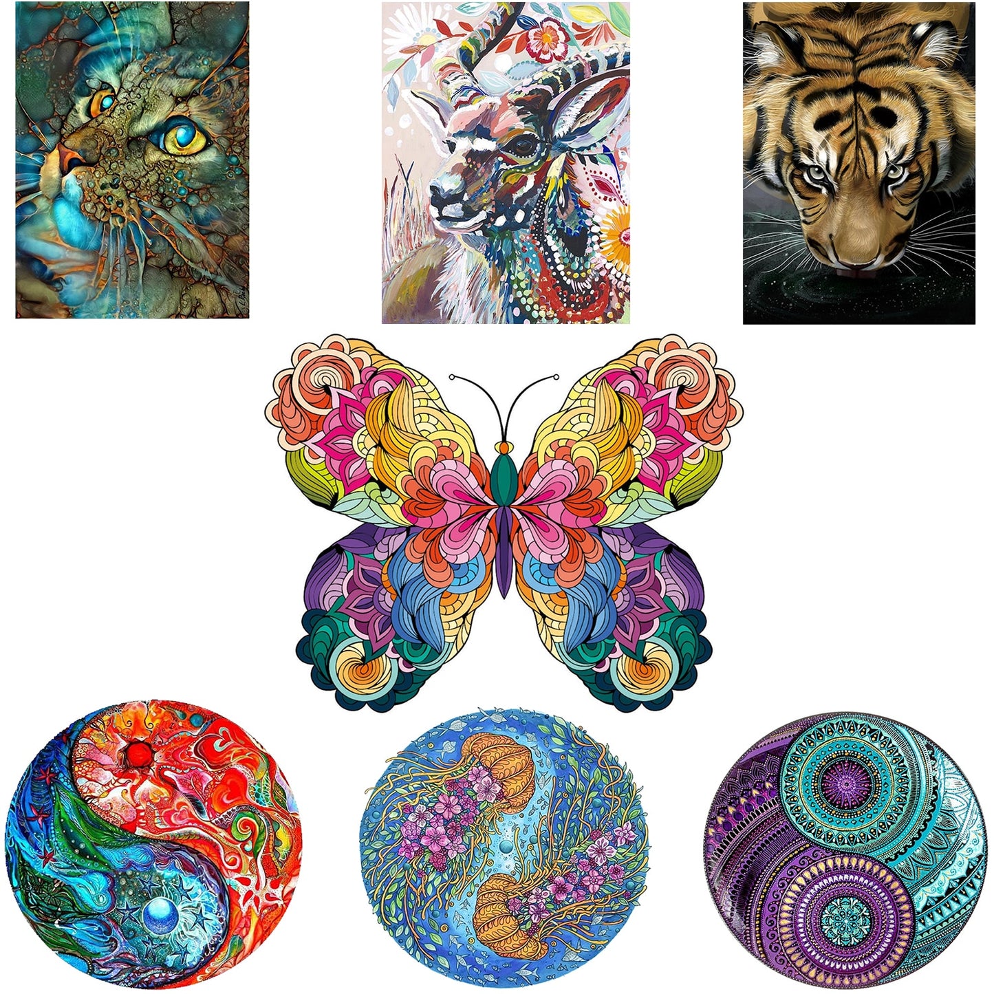 Animal Taiji theme jigsaw board game