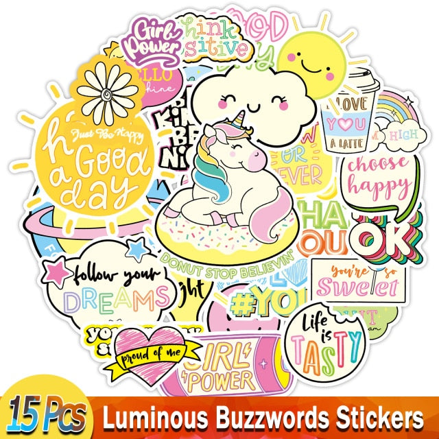 Noctilucent Unicorn sticker noctilucent