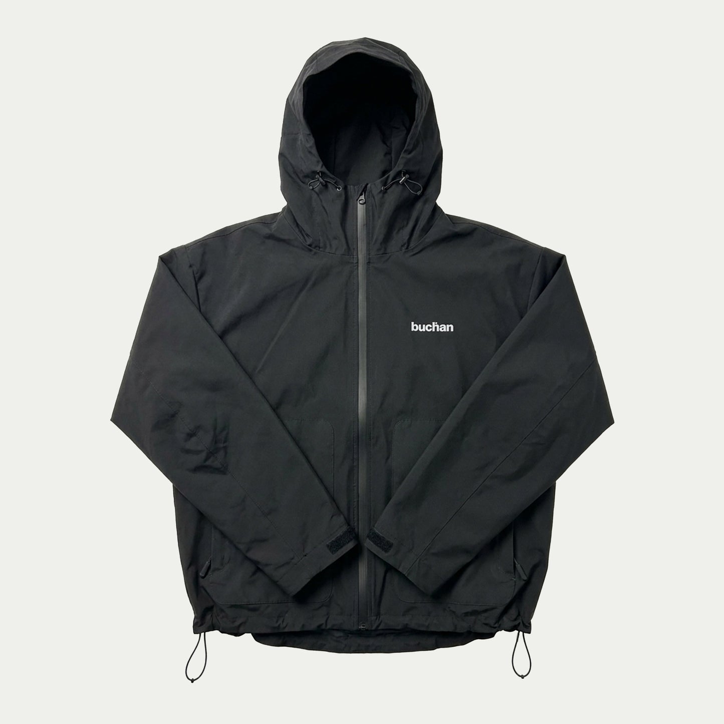 Water Reactive Cheetah Rain Jacket - Black