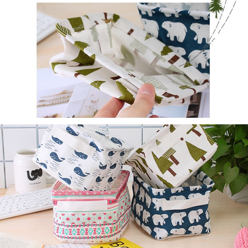 Foldable Canvas Cartoon Storage Box