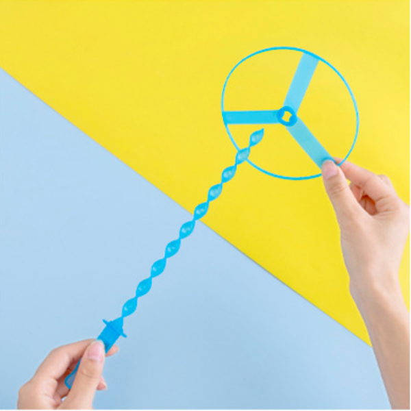 Hand push flying saucer toy