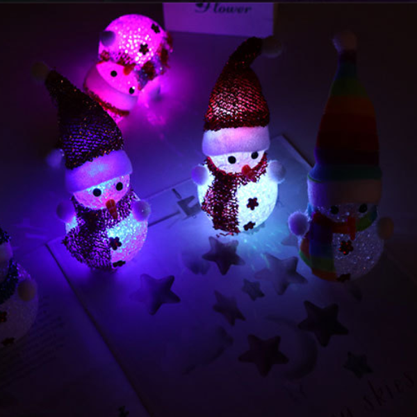 Glowing Illuminated Little Snowman Night Light