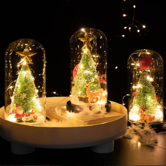Pine window decoration LED lamp glass cover ornaments